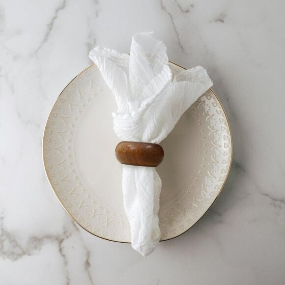 PCS 12 Napkin Rings Dining Table Napkin Holder, Classic Everyday Use Tha… - Picture 6 of 7